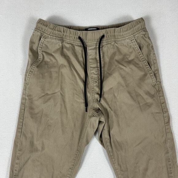 Denizen Cargo Joggers Pants Men's Size XS Tan Casual Drawstring Pockets Stretch - Picture 2 of 15